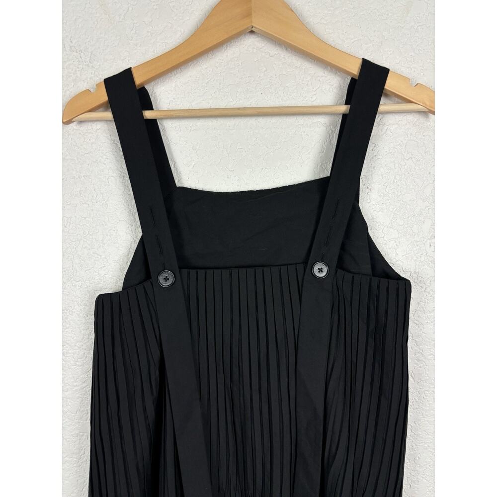 COS Women’s Maxi Dress Size 6 Black Pleated Minimalist Modern Cotton Blend Long - Picture 11 of 15